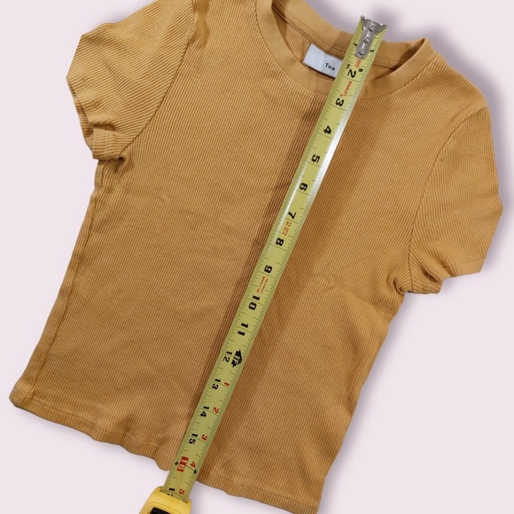 TNA Ribbed T-Shirt Short Sleeve Yellow - Picture 7 of 9